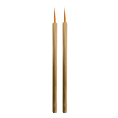 Eco-friendly Bamboo Handle Disposable Eyeliner Brush with Tapered Nylon Hair